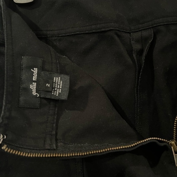 Gallia Moda Women’s 2 black dress skirt Stretch Pencil Slit - Picture 3 of 5